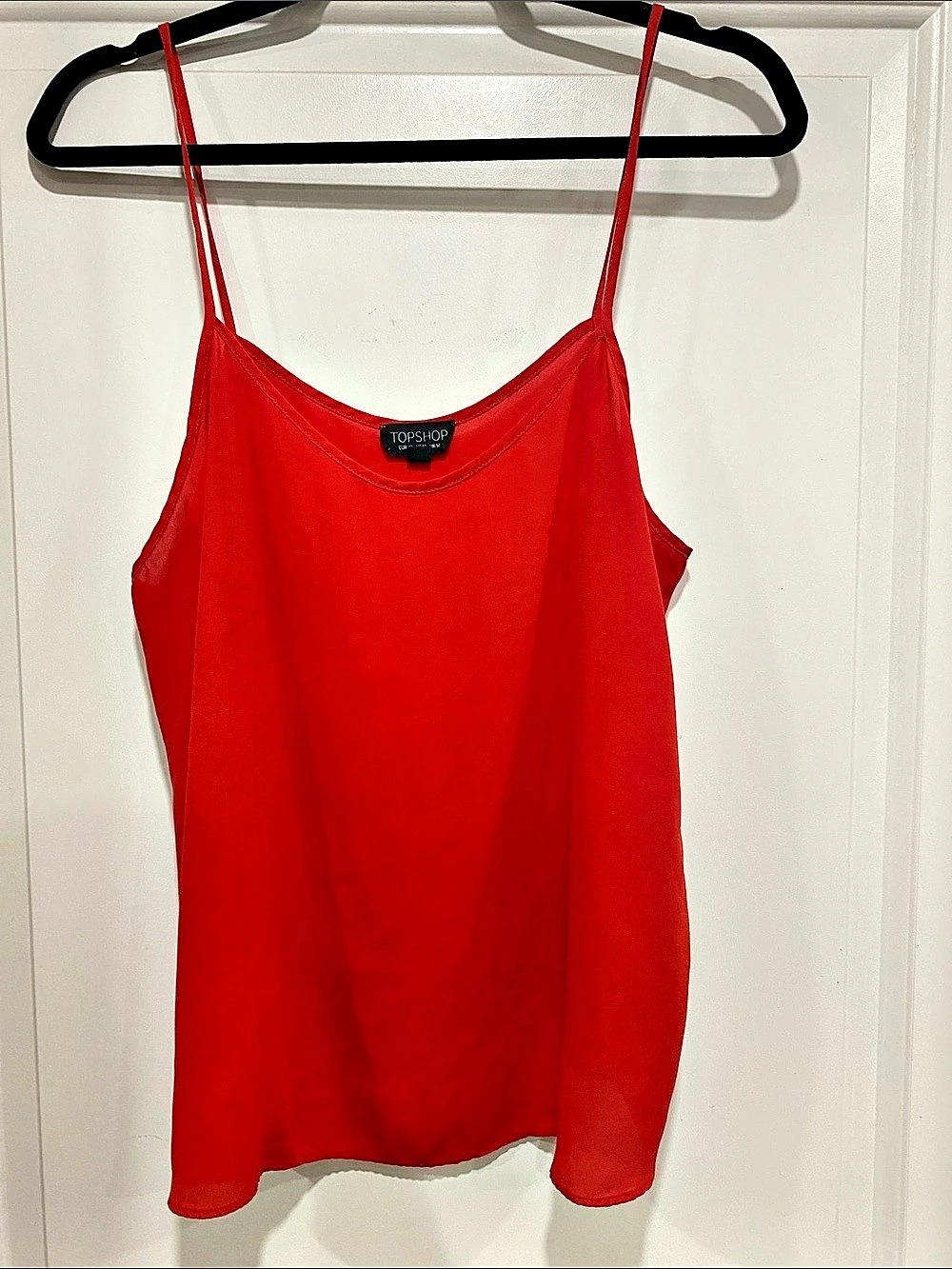 TOPSHOP Red Camisole Size XL